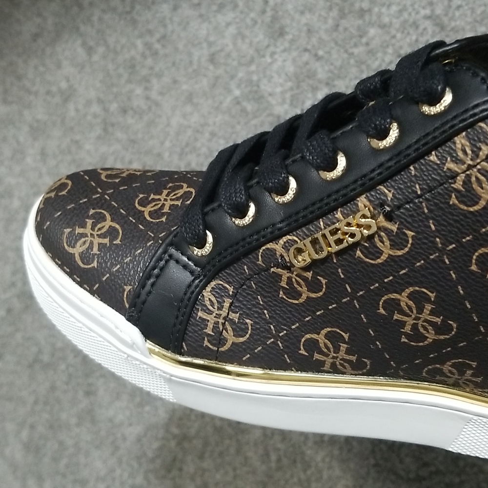 Guess Gw Flowurs Wedged Sneakers in Brown Multi 6M - Picture 6 of 10